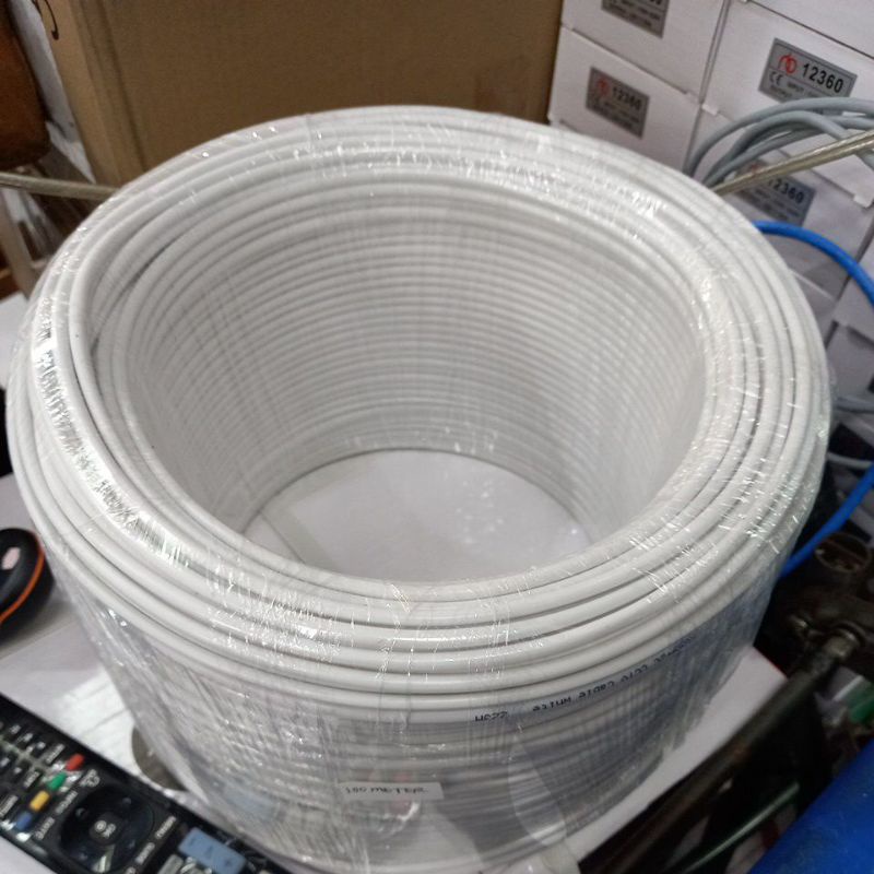 Harga Per Meter Kabel RG6+Power Coaxial CCTV Kabel Cctv Rg6+Power