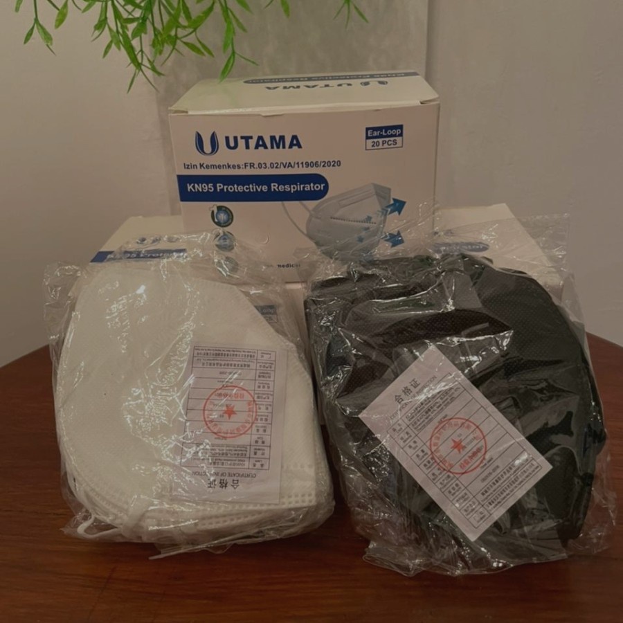 Masker KN 95 Protective Respirator Utama isi 20 PCS