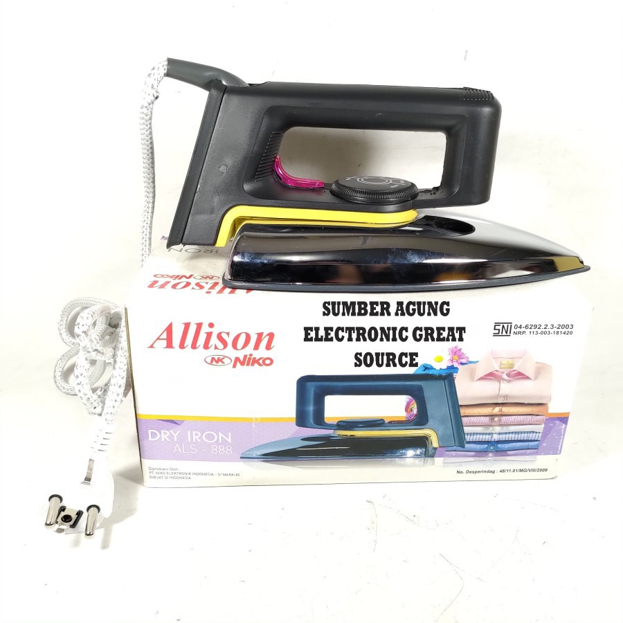 Allison Niko Setrika Dry Iron ALS888 Seterika SNI Classic Berkualitas