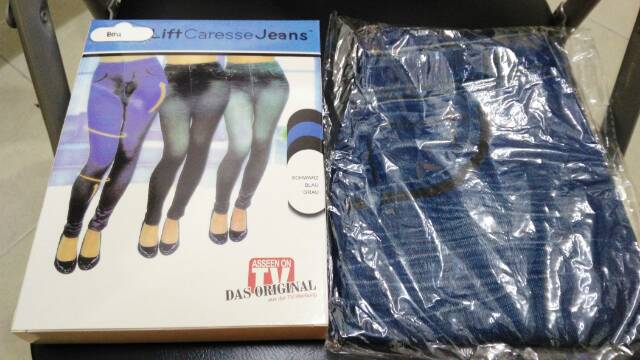 SLIM N FIT CARESSE JEANS SKINNY SEAMLESS BURN FAT - LEGGING JEANS PELANGSING ORIGINAL WITH BOX