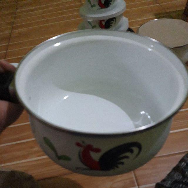 Panci Bunny Set Motif Ayam Jago Tutup Kaca - Panci Kukuruyuk