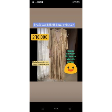 SARKIS Gamis Dan Outer Preloved