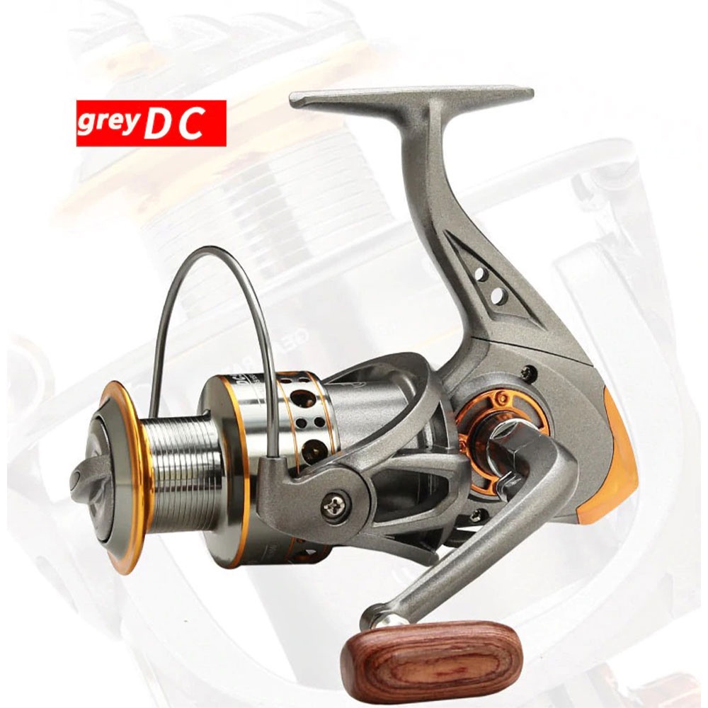 GS8-2 diaodelai reel pancing spinning fishing reel kumparan pancing 13 ball bearing 5.2:1 - dc3000 - gray Or-i