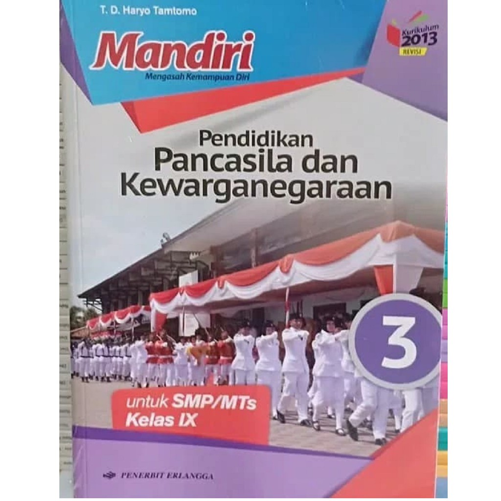 Buku Mandiri Erlangga Pkn Pendidikan Kewarganegaraan Kelas 9 Smp Kunci Jawaban Shopee Indonesia