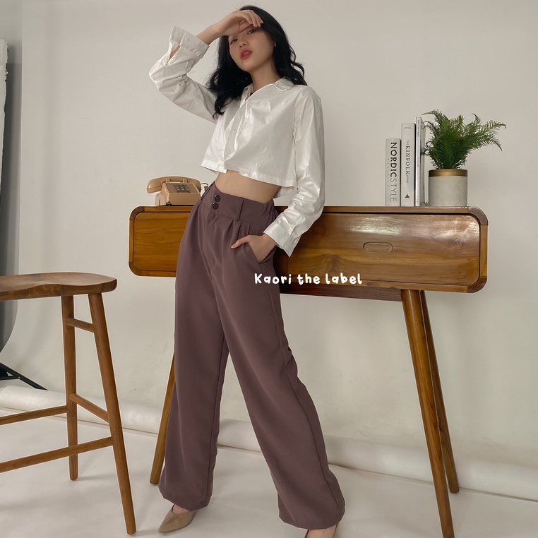 Diego Pants - Celana Panjang Wanita - Celana High Waist - Celana Anti Kusut - Celana Korea Wanita - Celana Formal / Casual