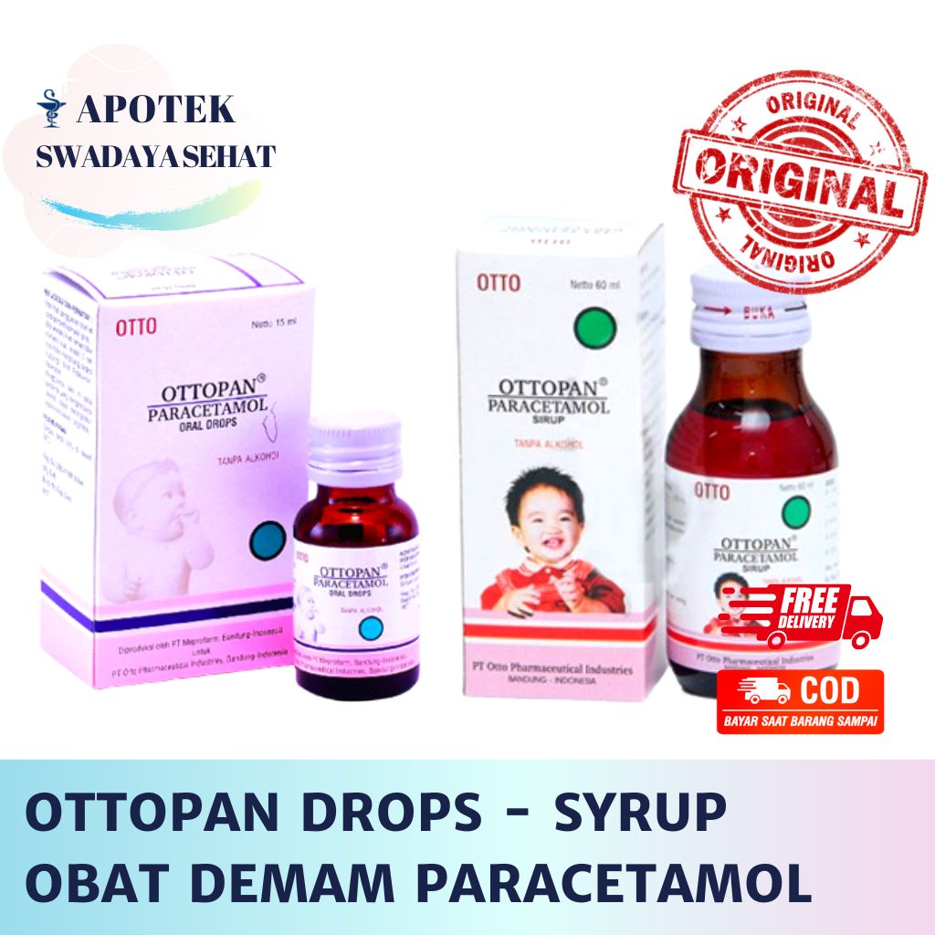 OTTOPAN ORAL DROPS - SYRUP 60 ML Obat Demam Paracetamol 15ML Anak Bayi Parasetamol