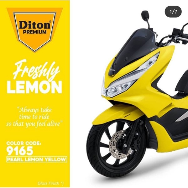 Pilok Pilox DITON Premium H9165* Pearl Lemon Yellow / Kuning Lemon Metalik / Kuning Honda (400cc/400ml)
