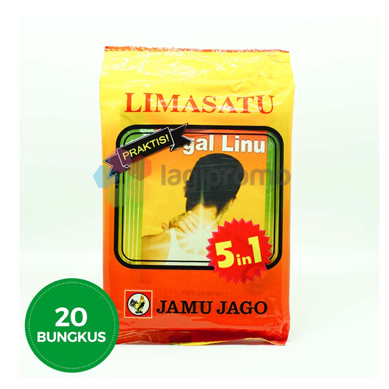 

Jamu Jago Pegal Linu Lima Satu 20 Bungkus Obat Sakit Pinggang dan Nyeri Sendi Alami