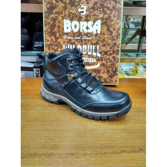 Sepatu Boot pria Borsa 92518 Hitam termurah by borsa