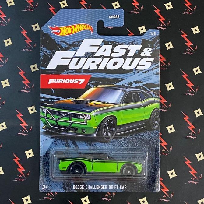 Hot Wheels Dodge Challenger Drift Car Fast & Furious 7