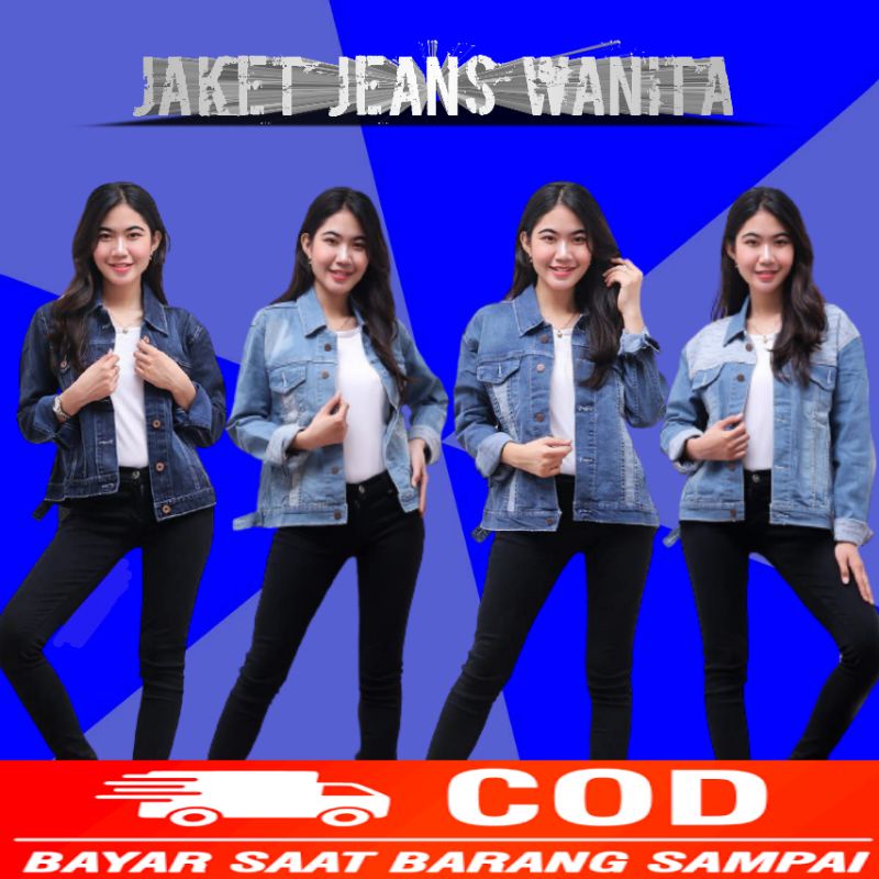 Jaket Jeans Wanita, Jaket Denim, Jaket Wanita Kekinian