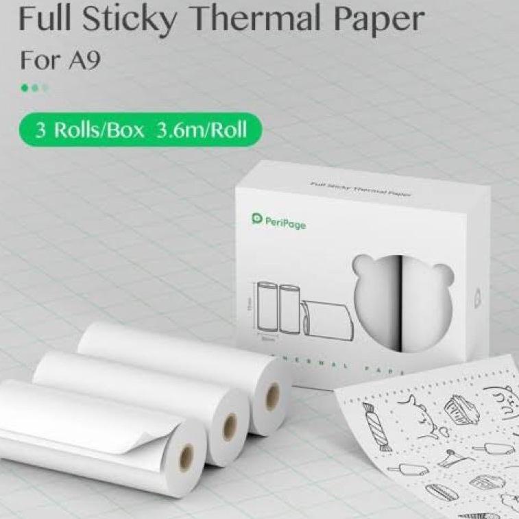 

[KODE BARANG J554F] STICKER PERIPAGE A9 ORIGINAL stiker thermal kertas thermal 77x30mm 77x30 mm