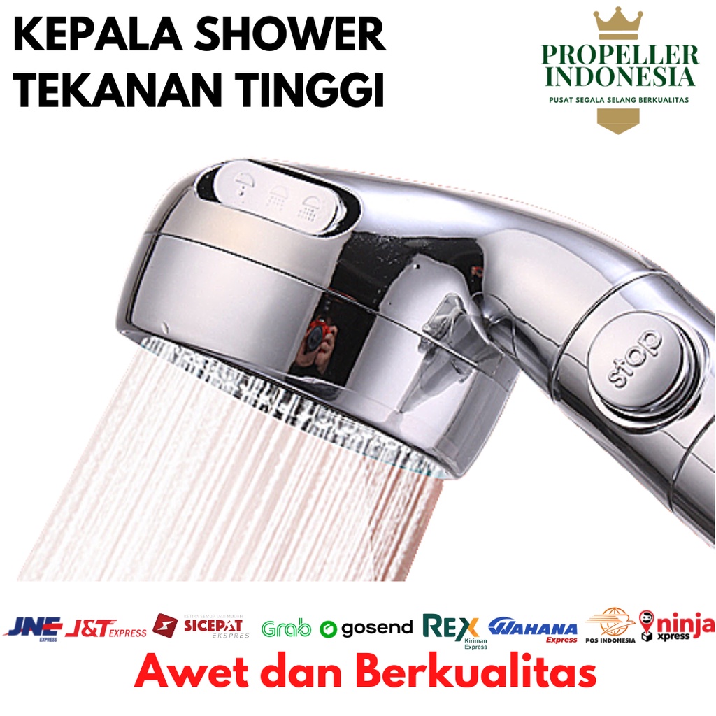 Shower Kamar Mandi Kepala Shower Hemat Air Hand Shower Tekanan Tinggi