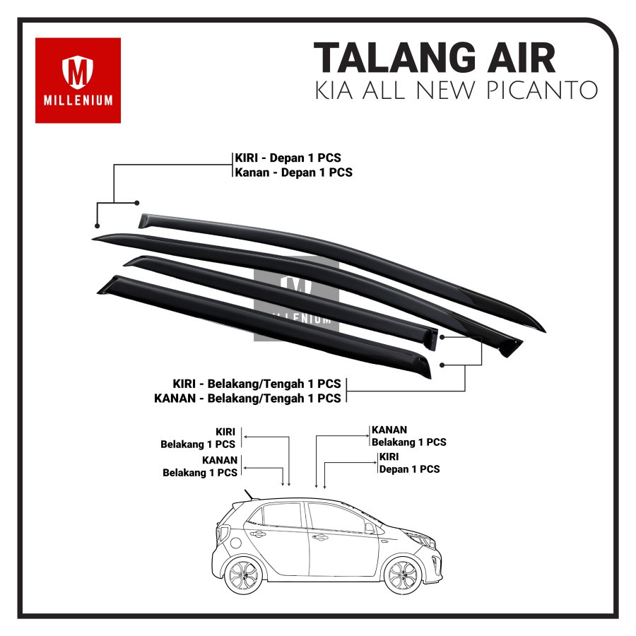 TALANG AIR MOBIL KIA ALL NEW PICANTO 2011 - 2023 MODEL SLIM