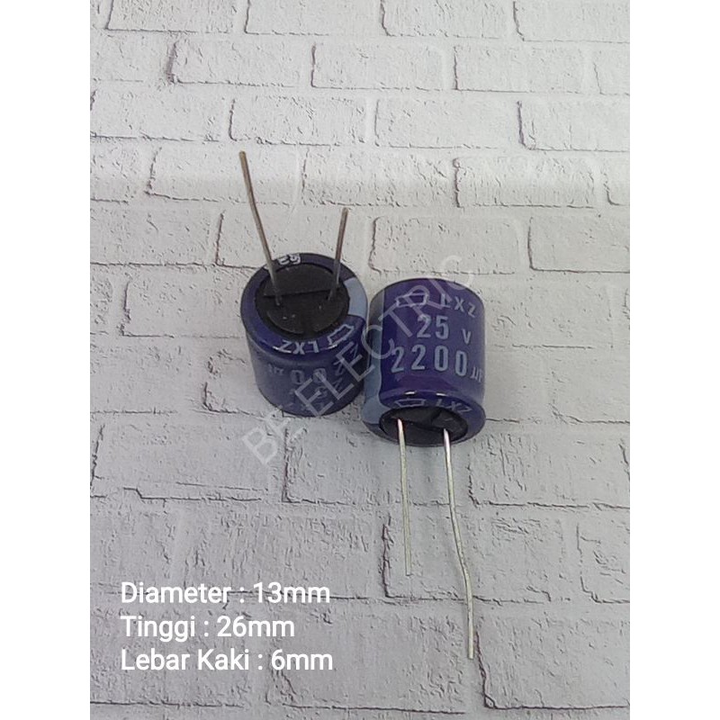 Elco 2200uf 25v Capacitor Elco 2200uf 25v