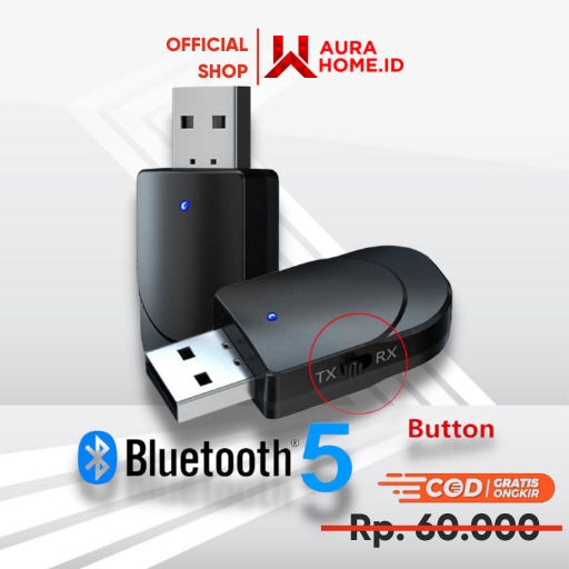2 in 1 USB Audio Bluetooth 5.0 Transmitter & Receiver / Usb Blutut Blututh Bluetooth Kabel Music Mus