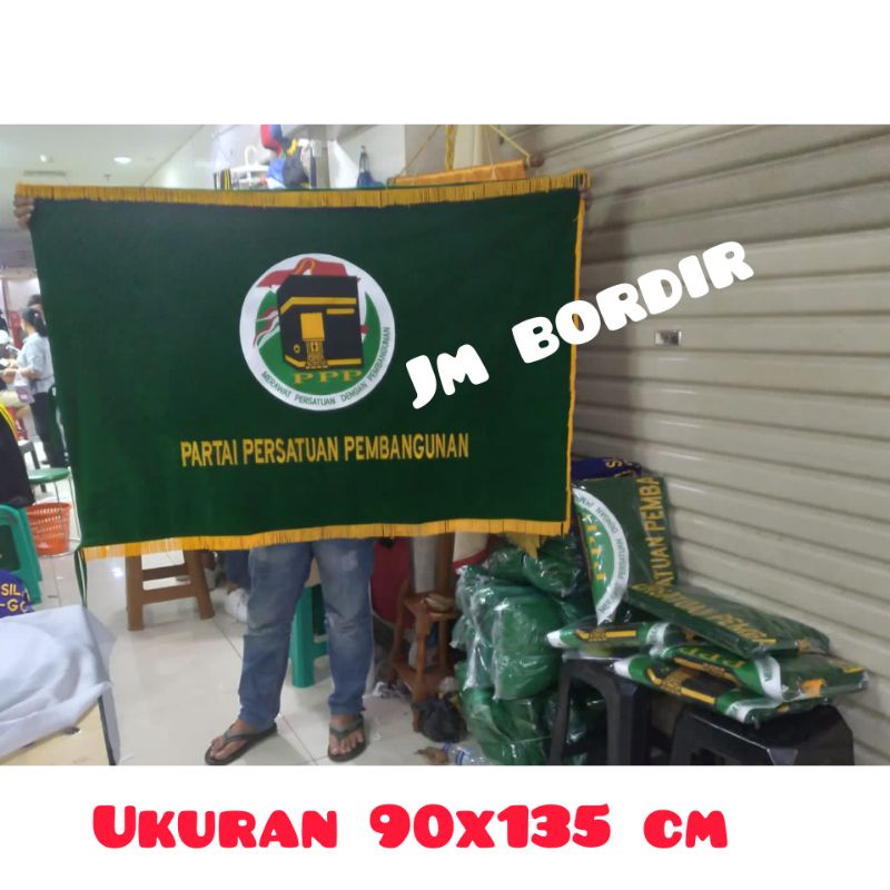 Jual BENDERA PATAKA PARTAI PPP || BENDERA LOGO || BENDERA BORDIR ...