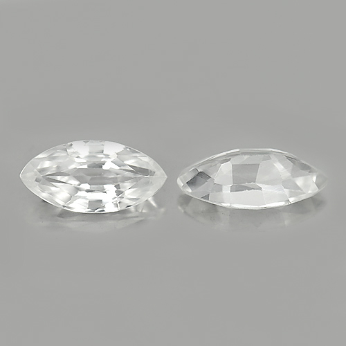 1.72tcw 2 Pcs. Marquise Natural White Color Zircon ZN104