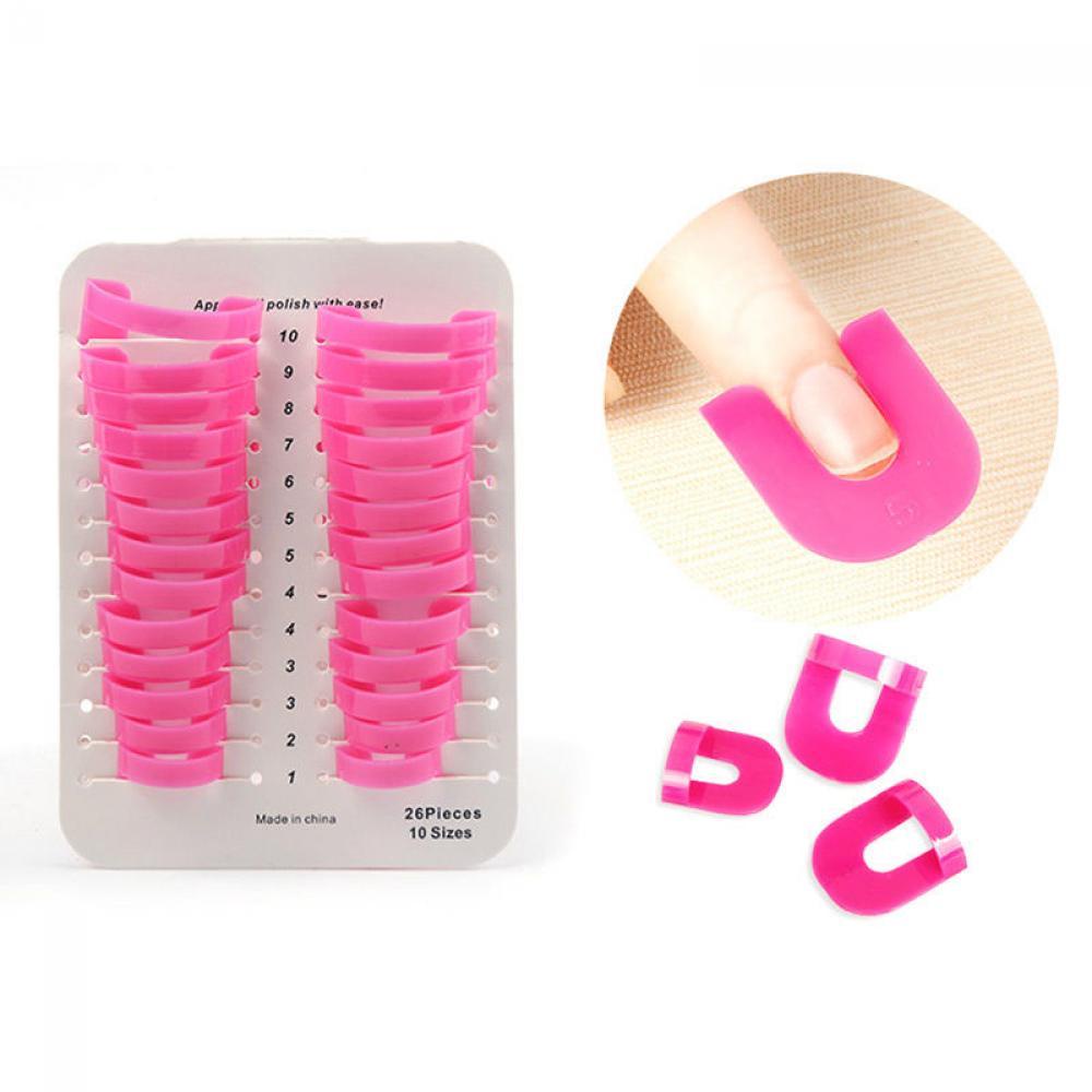 R-flower 26pcs Cetakan Kutek Pro Finger Case Protector