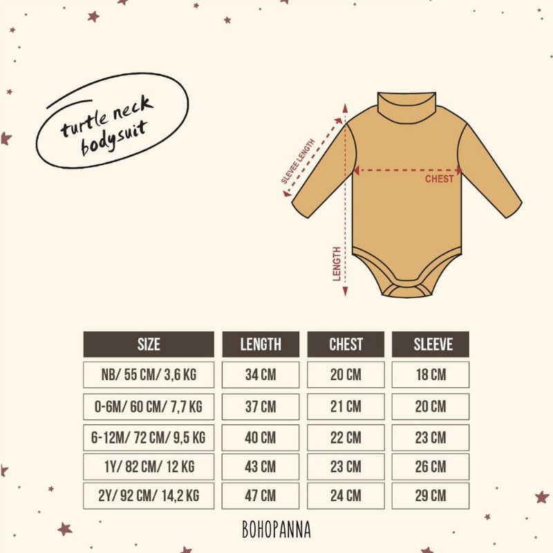 Bohopanna TURTLENECK BODYSUIT