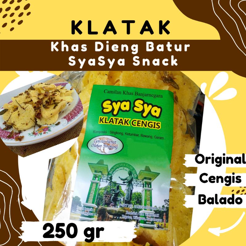 

[250 gr] Klotak / Klatak Keripik Camilan Khas Dieng Banjarnegara