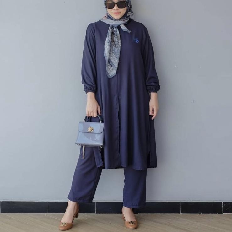 Langsung Atc DYN - Basic Jesica Set Part 2 - One Set Tunik & Celana - Busui Friendly