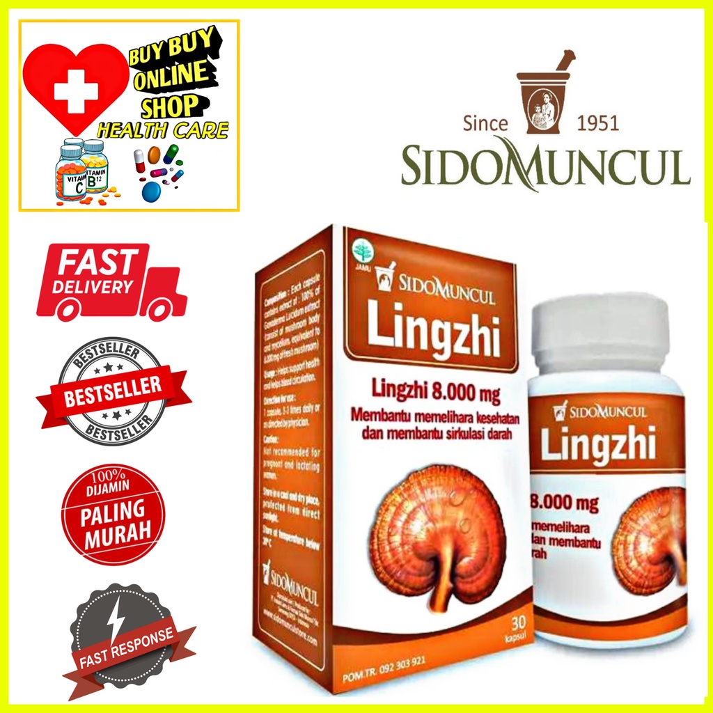 Jual SIDOMUNCUL LINGZHI 8.000 MG ISI 30 KAPSUL Shopee Indonesia