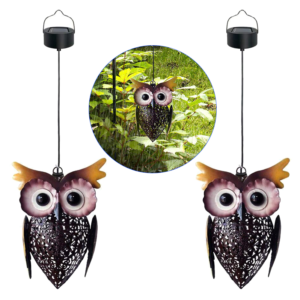 Lampu Taman Led Tenaga Surya Bentuk Burung Hantu Retro Anti Air Untuk Dekorasi Outdoor