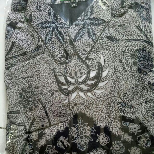 Wahyu Tumurun Sogan Kemeja Batik Pria Full Furing Bahan Katun Primisima Batik Solo Motif Klasik