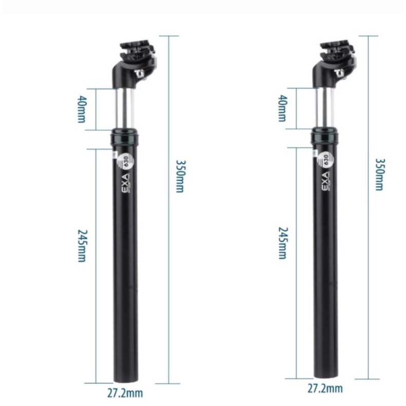 KS EXA Form Seatpost 27.2 mm Suspension Shock Absorber Seatpost Sepeda 27.2mm