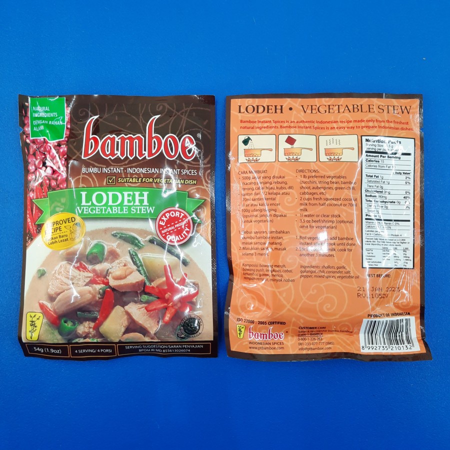 

Bumbu Lodeh Bamboe 54gr