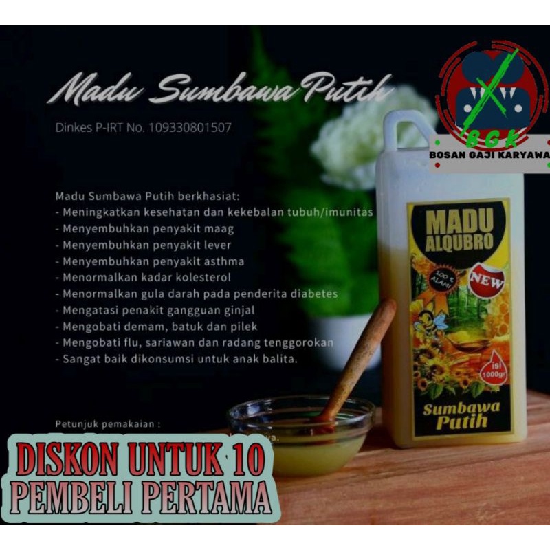 

Madu sumbawa putih 1000G-Madu-madu sumbawa