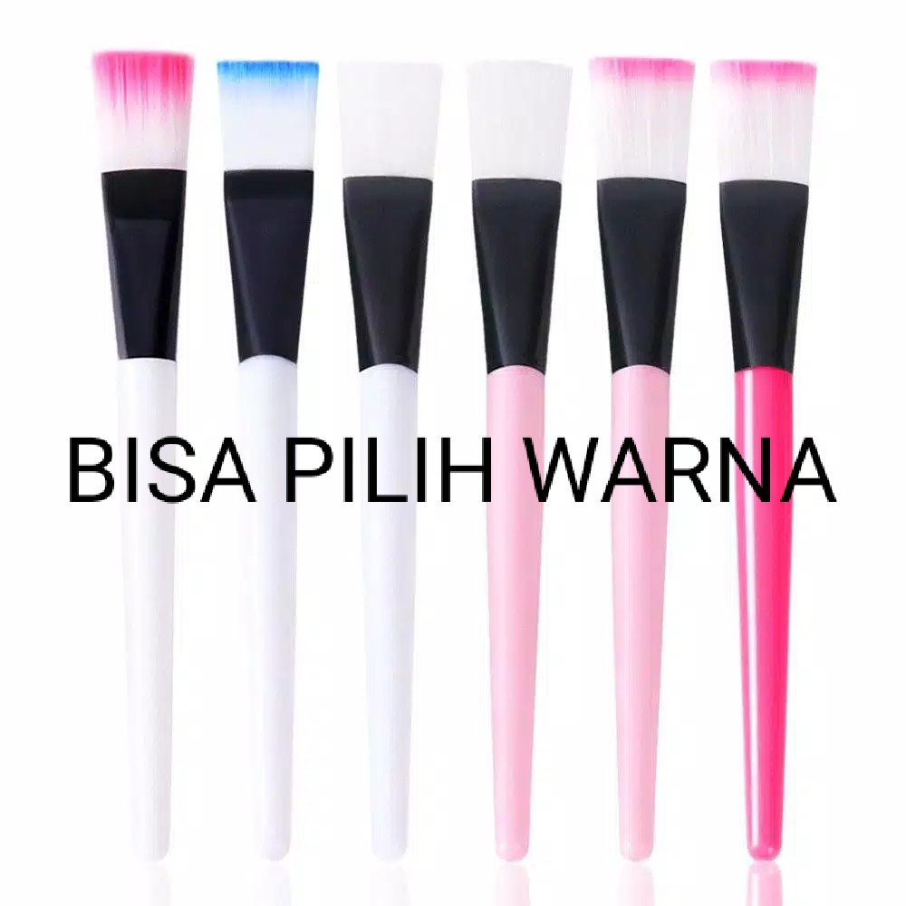 Jual [TERMURAH] KUAS MASKER WAJAH ANEKA WARNA + PLASTIK PEMBUNGKUS