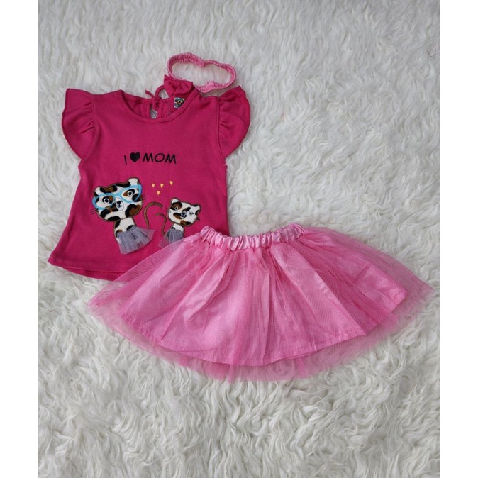 sofiebabyshop set atasan tutu + bandana