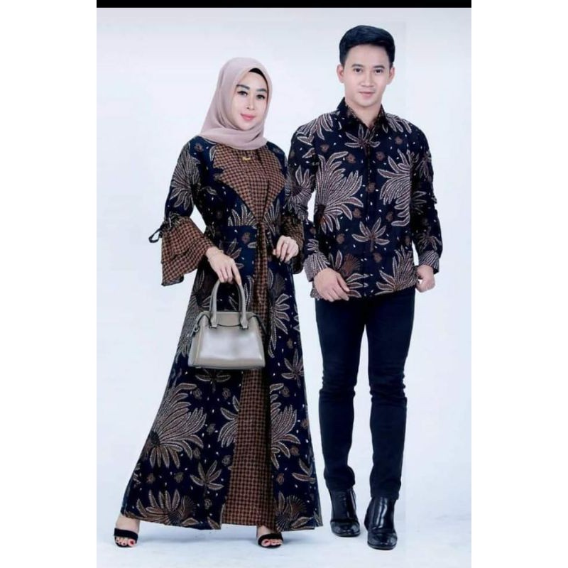 Batik Couple _ Maura Sania Ruffle Batik couple ORI ndoro jowi DNT GARANSI TERMURAH Al size L XL XXL-14