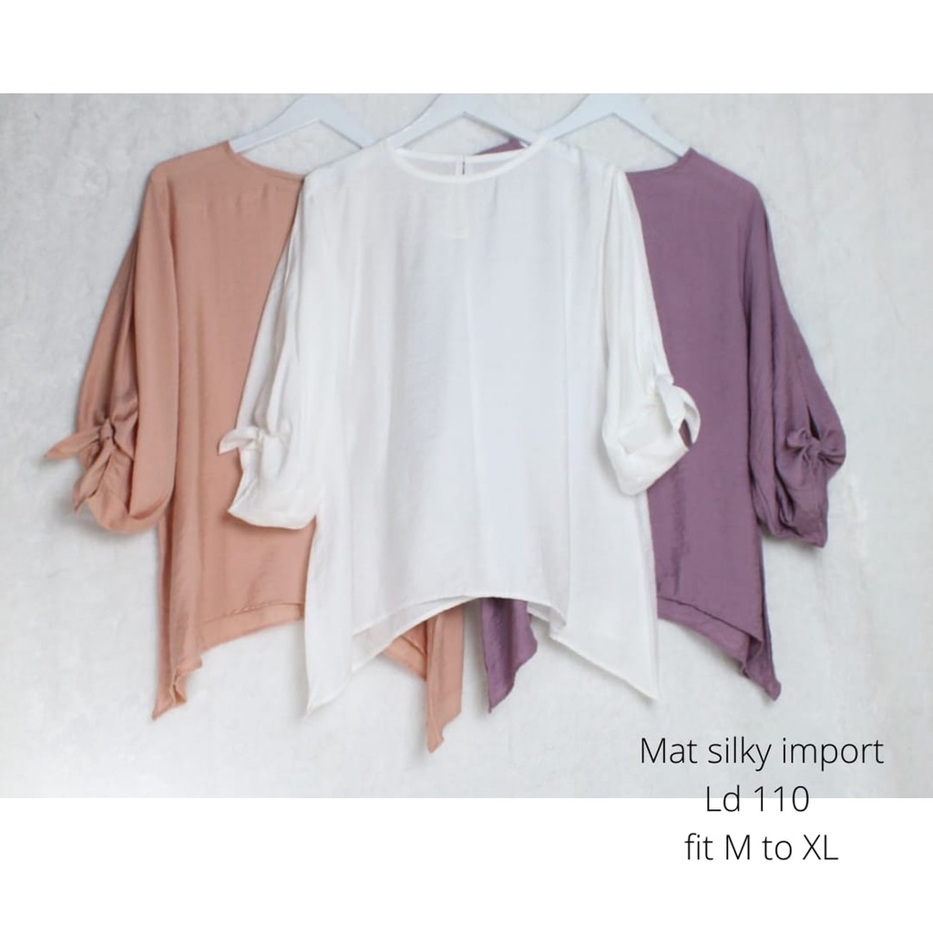 OZGE Atasan Blus Wanita Premium Terbaru Model Korea  Bahan Silky Import fit M to XL