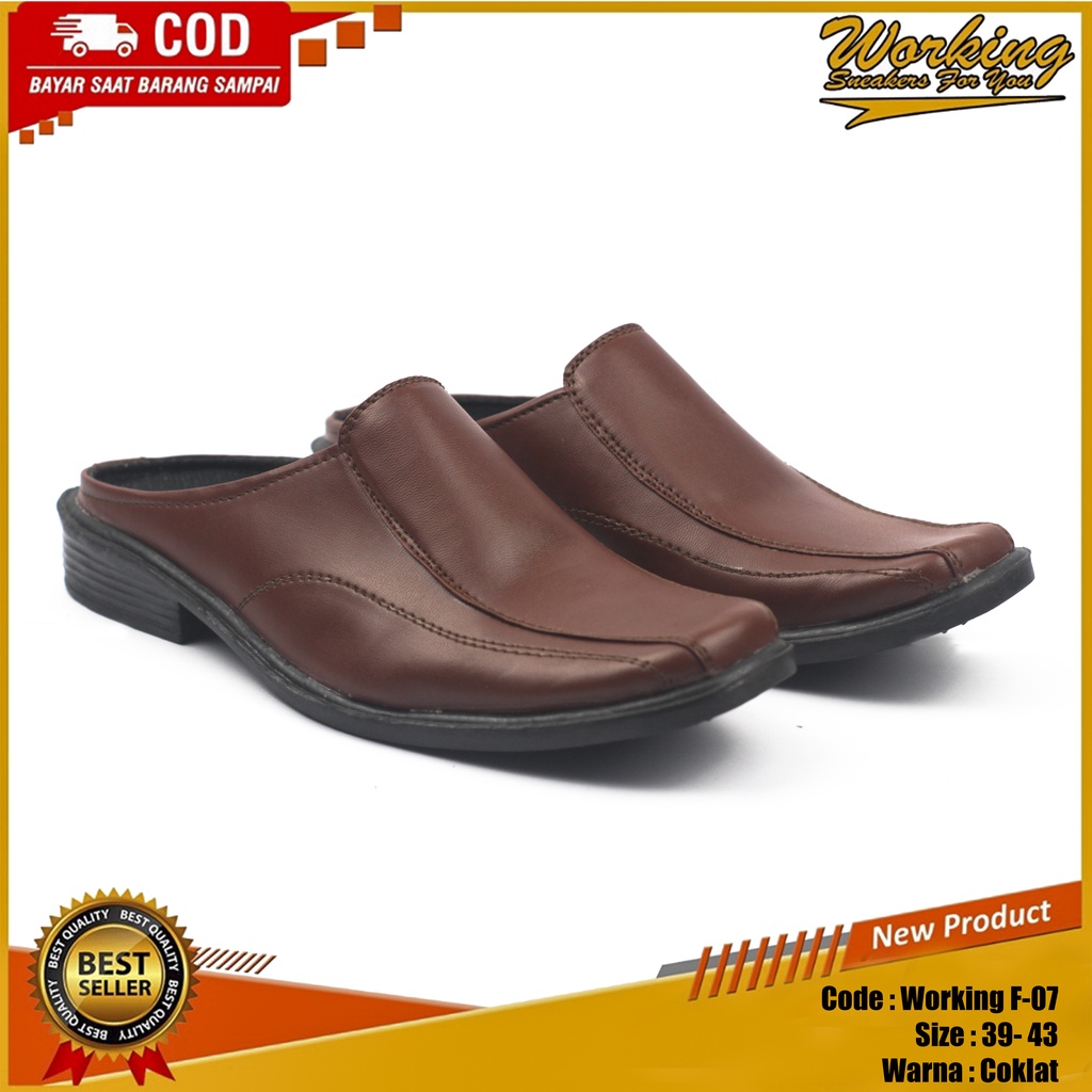 Sepatu Pria Pantofel Anti Slip Kantor Working F-07 Viral Best Seller