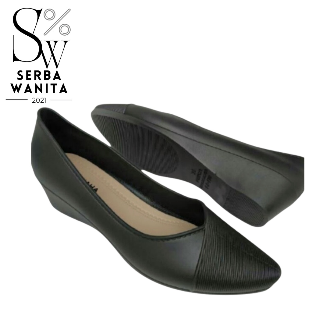 Sepatu Pantofel Wanita Wedges Jelly Karet Terbaru Sepatu Kantor Wanita Wedges Wanita Jelly Import