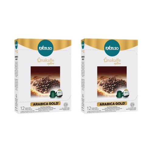 

MURAH - Excelso Unakaffe Arabica Gold - Pack Of 2 Folding Box - Per Box isi 12 Pod @ 6 gram