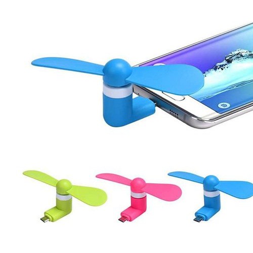 Mini Fan kipas OTG Type C Micro Iphone samsung oppo xiaomi powebank random warna