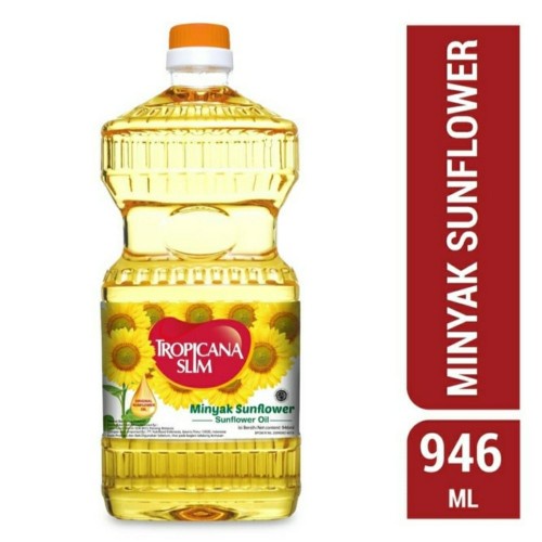 

Tropicana Slim Minyak Sunflower 946ml - Minyak Baik 100% Pure Sunflower Oil