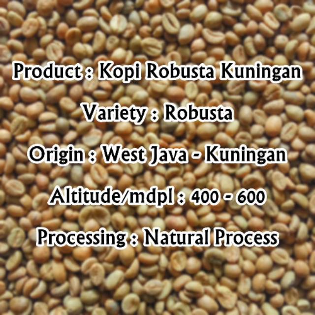 

kopi robusta kuningan-green bean-biji mentah-petik merah-500gram