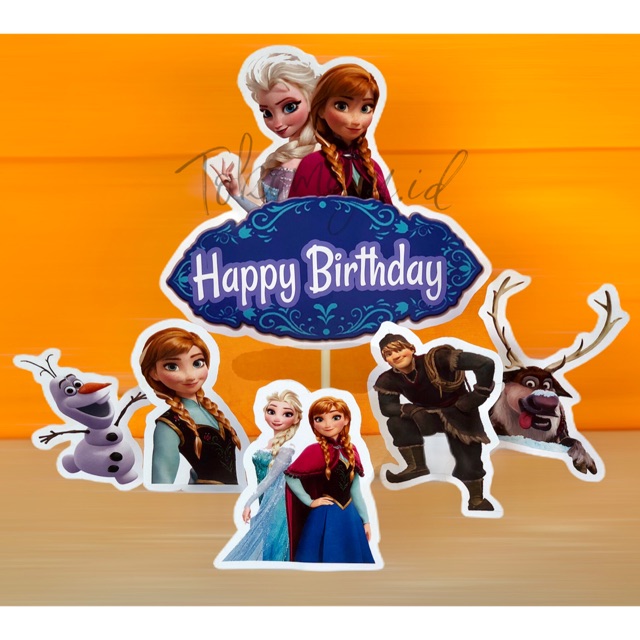 Jual Topper Kue Happy Birthday Frozen Topper Kue Ulang Tahun Frozen