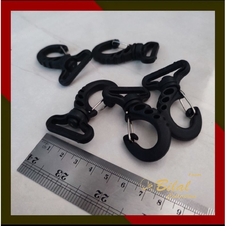 PENGAIT TAS / CANTOLAN TAS KEW KEW KAIT TAS HITAM UKURAN 2,5 CM