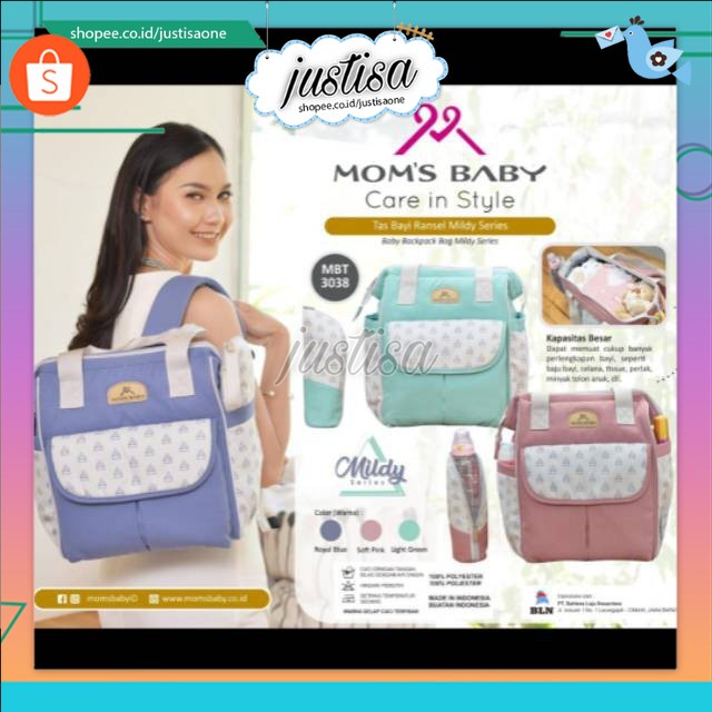 Promo !! SALE !! TAS Ransel Moms Baby Mildy Series MBT 3038 / Tas Bayi Serbaguna/ Tas diapers Baby Traveling