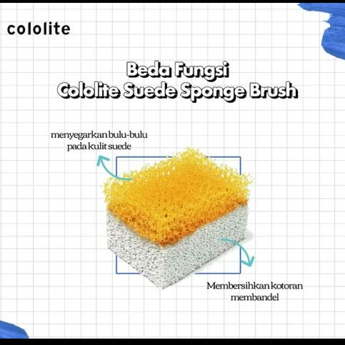 Ktmstore Cololite Suede Sponge Brush Pembersih Sikat Suede Nubuck Cololite 0005