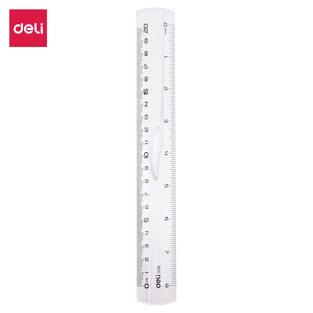 

Deli School Drafting Transparant Ruller / Penggaris Transparan 20cm Tidak Mudah Patah EG01612