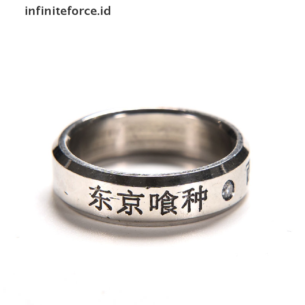 1pc Cincin Cosplay Anime Tokyo Ghoul Ken Kaneki Bahan Titanium