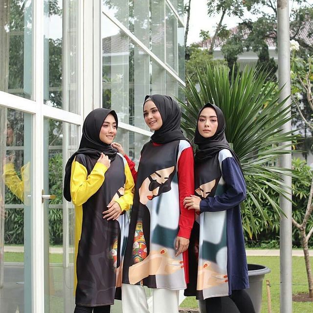 TUNIK PRINTING SCUBA IMPORT / FASHION WANITA / TUNIK BLOUSE / SUMMER TUNIK / TERMURAH