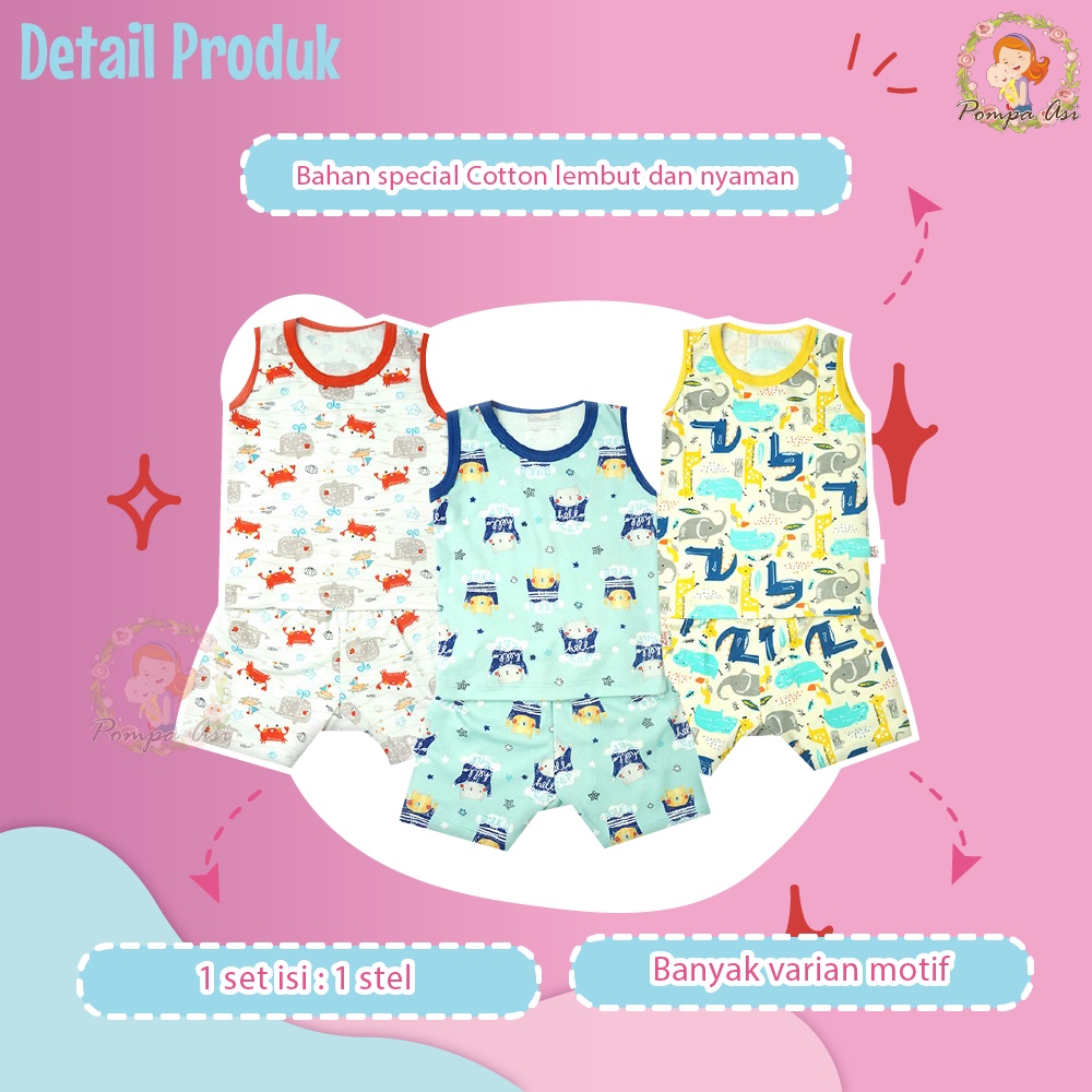 Libby Set Oblong Singlet Perlengkapan Setelan Pakaian Bayi Baru Lahir Bahan Soft Cotton Lembut By Mallpompaasi